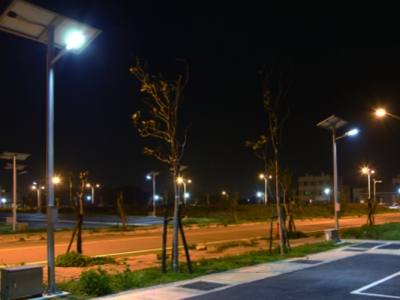 Solar Street Light Project, Parking Area in Hsinchu, Taiwan